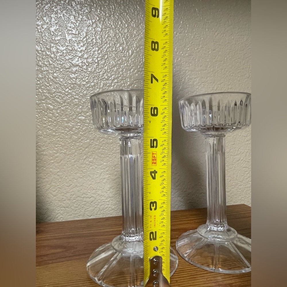 Shannon Crystal Designs of Ireland: 2 Candle Holders 7” - Picture 8 of 11